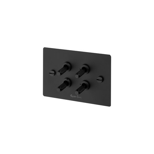 Black 4 Gang Toggle Switch