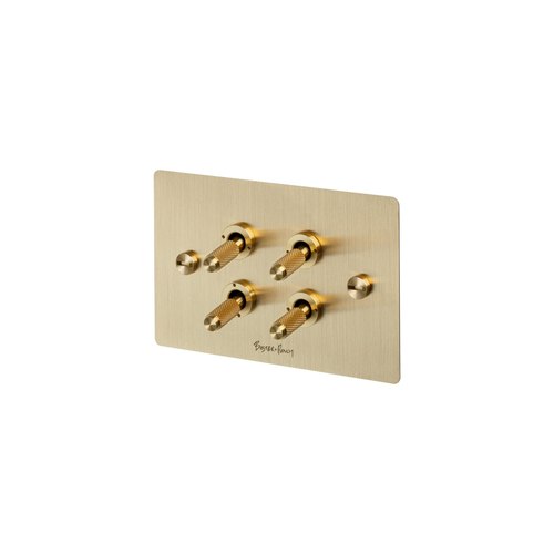 Brass 4 Gang Toggle Switch