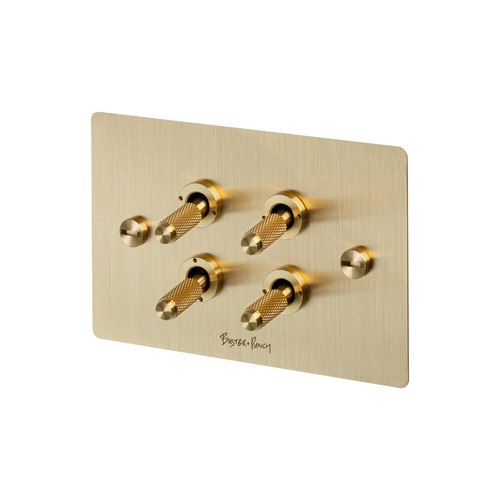 Brass 4 Gang Toggle Switch