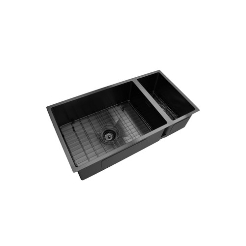 Black Code Aspen Double Bowl Pvd 304 Stainless Steel Sinks