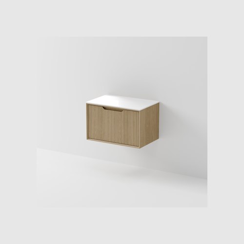 Light Ash Aria 750 Wall Hung Vanity | Villastone Slab Top
