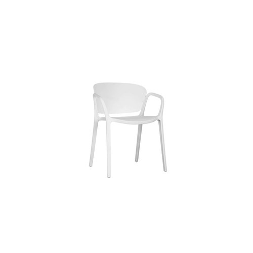 White Andi Outdoor Patio Dining Armchair