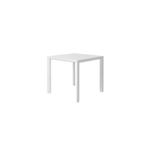 Matte White Arcus Aluminium Outdoor Patio Dining Table 80cm