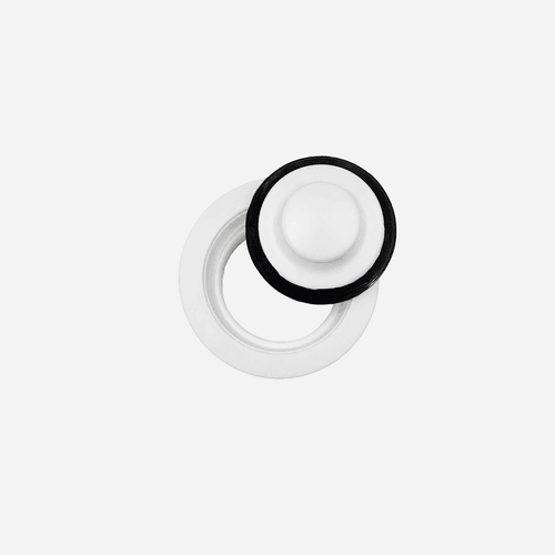 Matte White Aspen Sink Flange & Plug Set