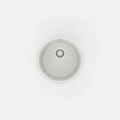 White Aura 450Ø Round Granite Sink