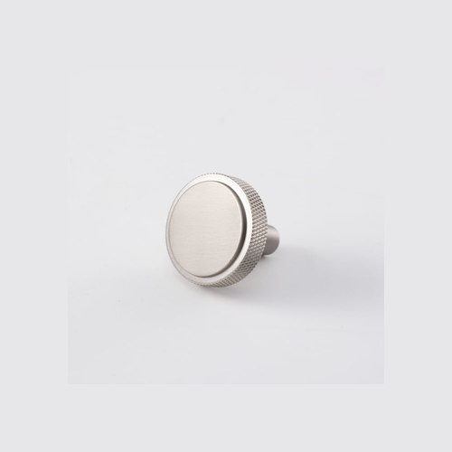 Nickel Round Knurled Solid Brass  Drawer Knobs