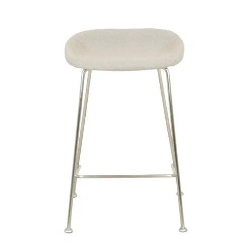 Feather Speckle/Chrome Turner Barstool