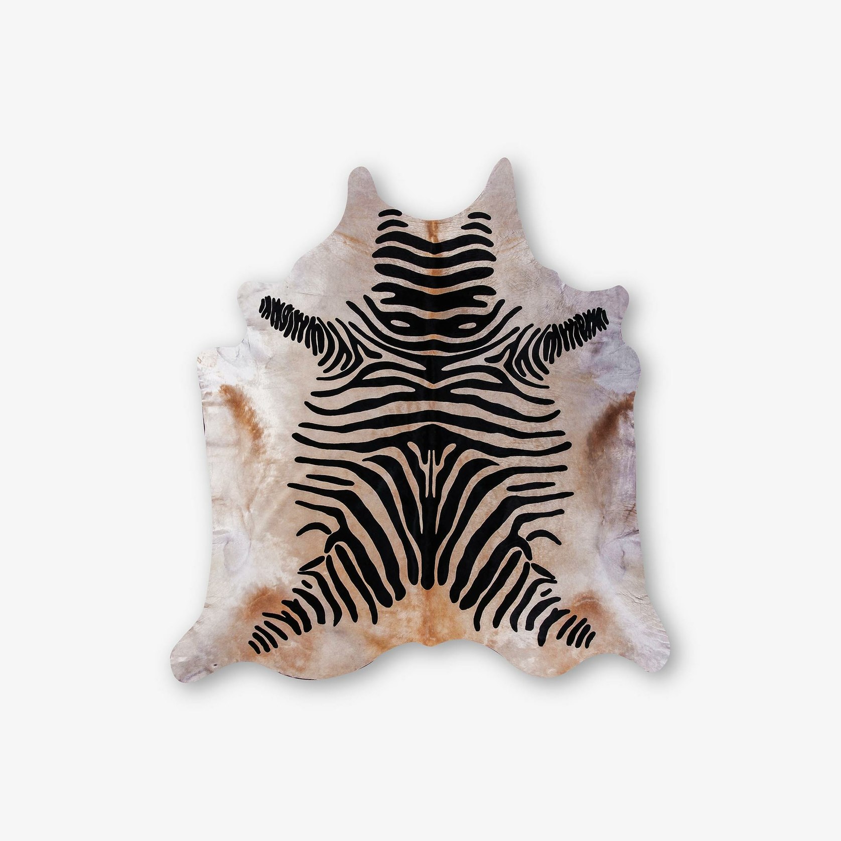 Zebra Print Cowhide Rug Extra Large 234 x 218 cm ArchiPro NZ
