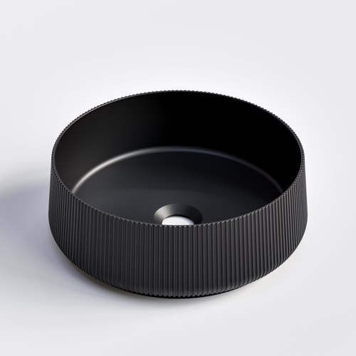 Matte Black Code Pure Pillar Vessel Basin