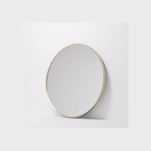 Brushed Brass Aspect 850 Round Framed Mirror