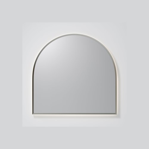 Brushed Nickel Aura Arch 1150x1100 LED Mirror