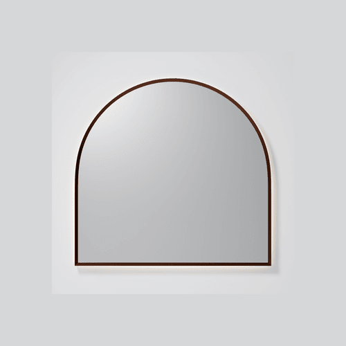 Brushed bronze Aura Arch 1150x1100 LED Mirror