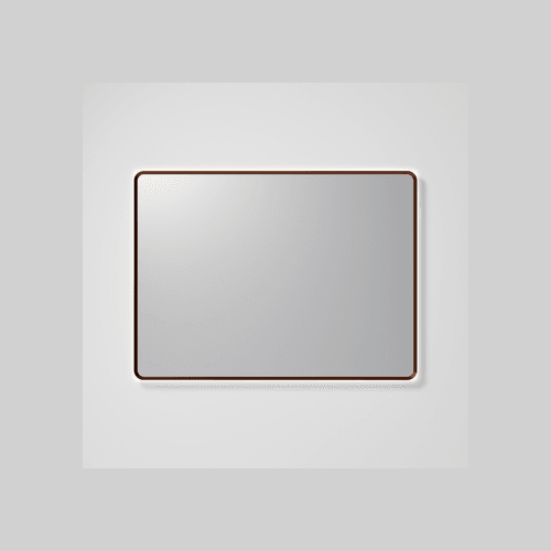 Brushed bronze Aura Rectangle 1150 x 850 LED Mirror