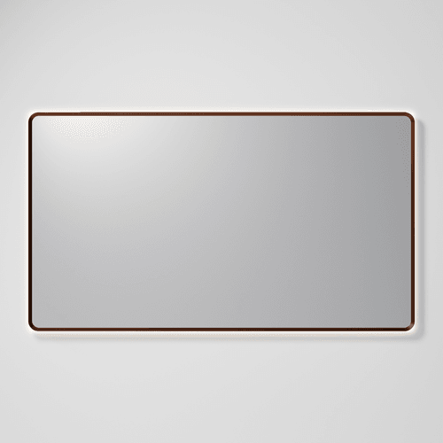 Brushed bronze Aura Rectangle 1500 x 850 LED Mirror