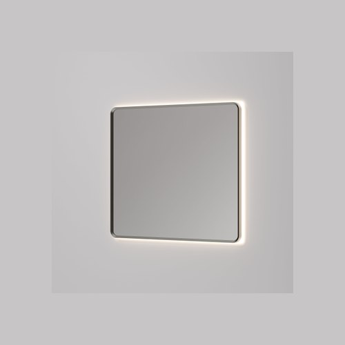 Brushed Nickel Aura Rectangle 850 x 750 LED Mirror