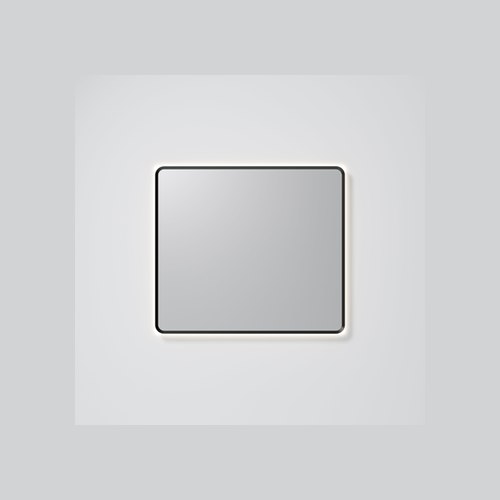 Gunmetal Aura Rectangle 850 x 750 LED Mirror