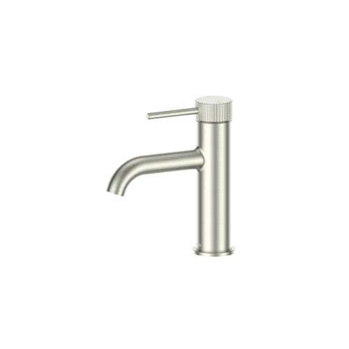 Brushed Nickel Code Nature Piper Basin Mixer | Textured Handle