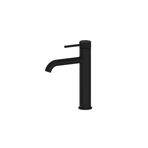 Matte Black Nature Piper Basin Mixer Mid | Textured Handle
