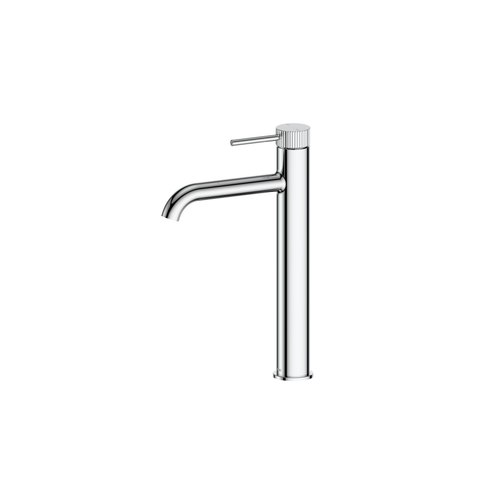 Chrome Code Nature Lineare Basin Mixer Tall | Textured Handle