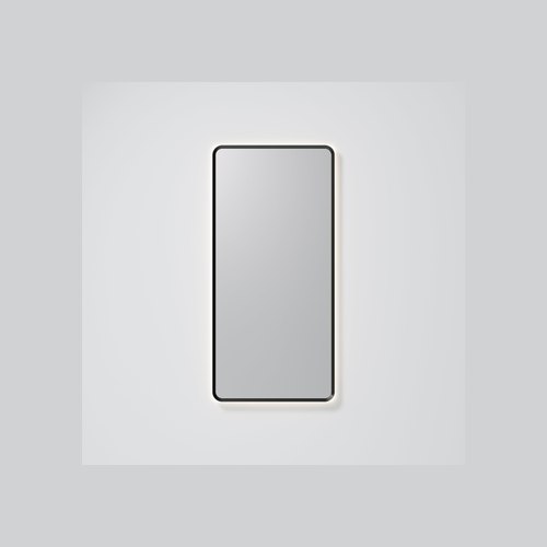 Gunmetal Aura Rectangle 500x1050 LED Mirror