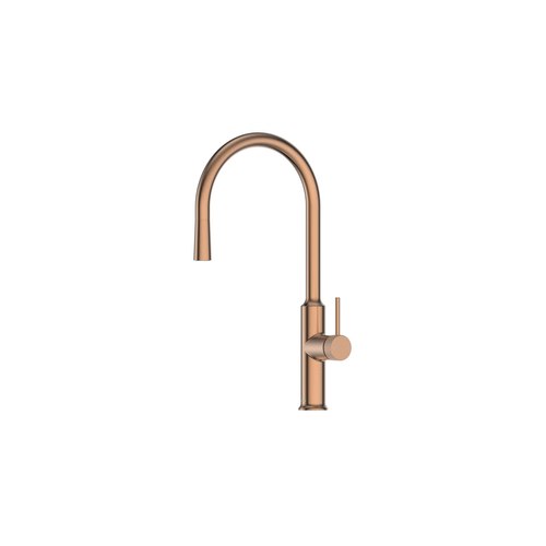 Brushed Copper Nature Piper Pull Down Sink Mixer | Textured Handle