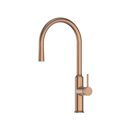 Brushed Copper Nature Piper Pull Down Sink Mixer | Textured Handle