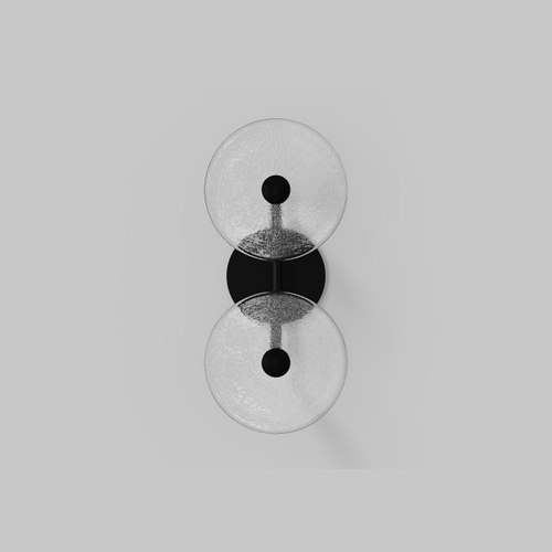 Matte Black Coral Duo Rod Wall Light - (Centered)