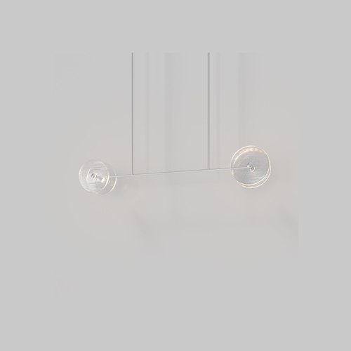 Steel Coral Linear Rod Pendant ( Four Coral Pieces )