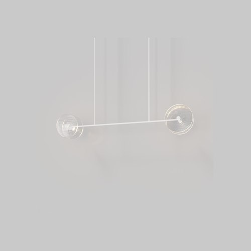 Matte White Coral Linear Rod Pendant ( Four Coral Pieces )