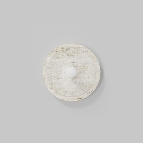 Matte White Coral Travertine Wall Light