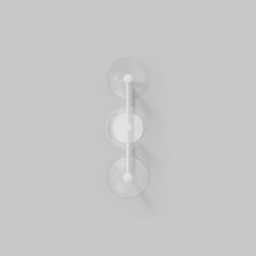 Matte White Coral Trio Rod Wall Light - (Centered)