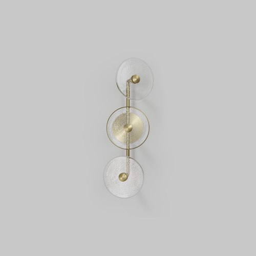 Brass finish Coral Trio Rod Wall Light - (Off-Centered)