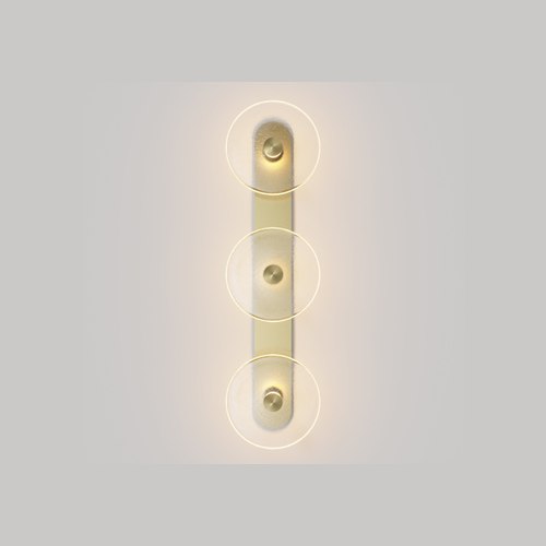 Brass finish Coral Trio Wall Light