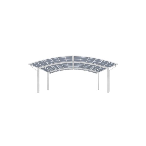 White / Dark Grey Two Car Double Carport 560 x 550 x 316cm