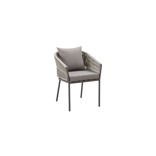 Taupe  Kereru Aluminium and Rope Outdoor Dining Chair