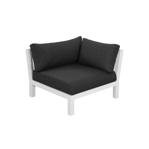 White Newport Aluminium Outdoor Corner Chair