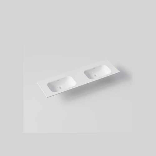 Matte White NAVARRA 1600 DOUBLE VANITY SINK TOP RANGE