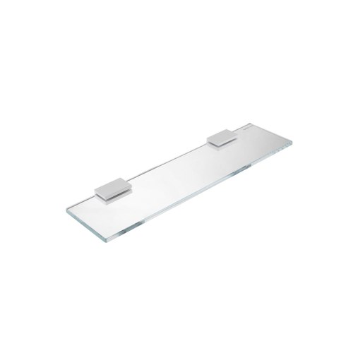 Matte White Versa Glass Rectangle Shelf 400mm