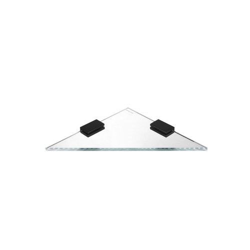 Black Versa Glass Triangle Shelf 250mm