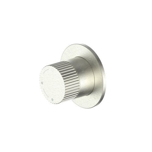 Brushed Nickel Nature Lineare Shower Diverter | Textured Handle