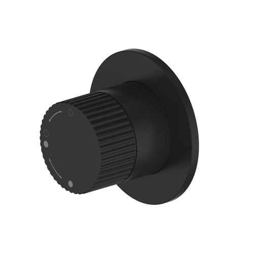 Matte Black Code Nature Piper Shower Diverter | Textured Handle