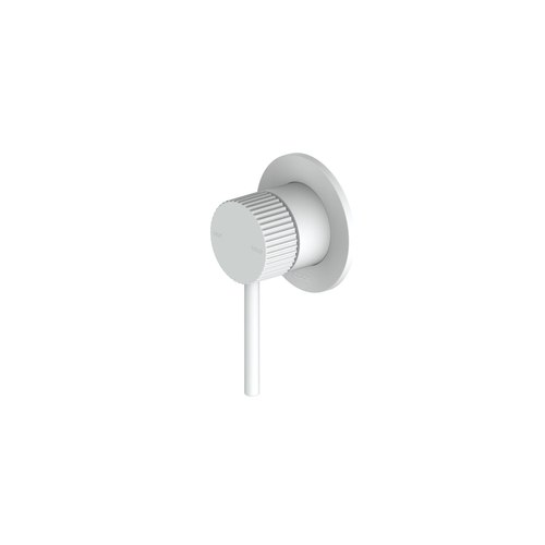 Matte White Nature Piper Shower Mixer | Textured Handle
