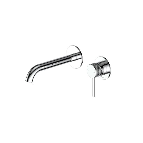 Chrome Nature Piper Wall & Basin Mixer | Textured Handle
