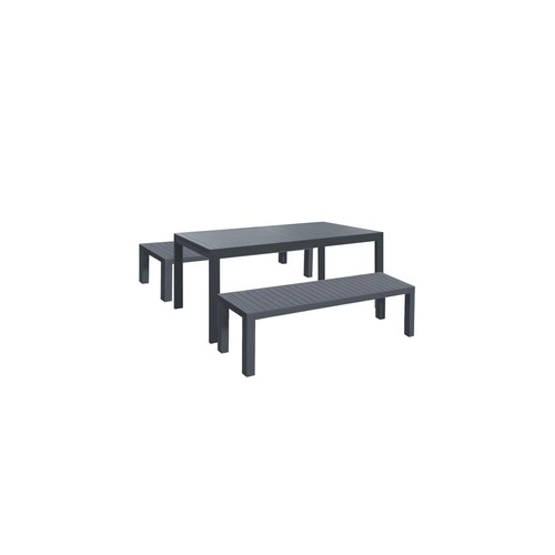 Dark Grey Cumulus Patio Extension Dining Set-3PCS