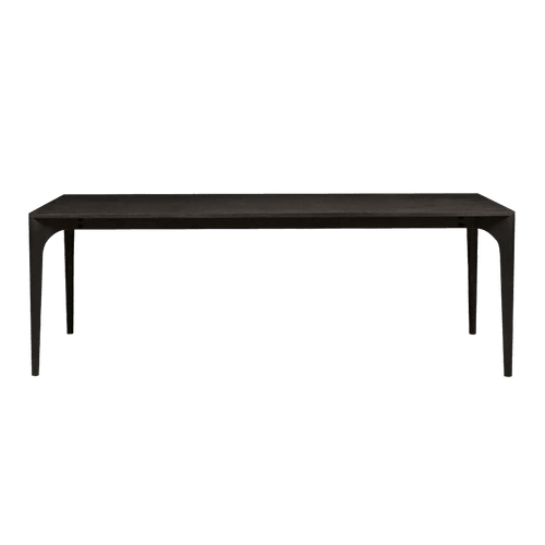 Matte Black Oak Soren Liv | Huxley Curve Dining Table (8 & 10 Seater)