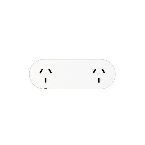 White 13 Flush Double Outlet