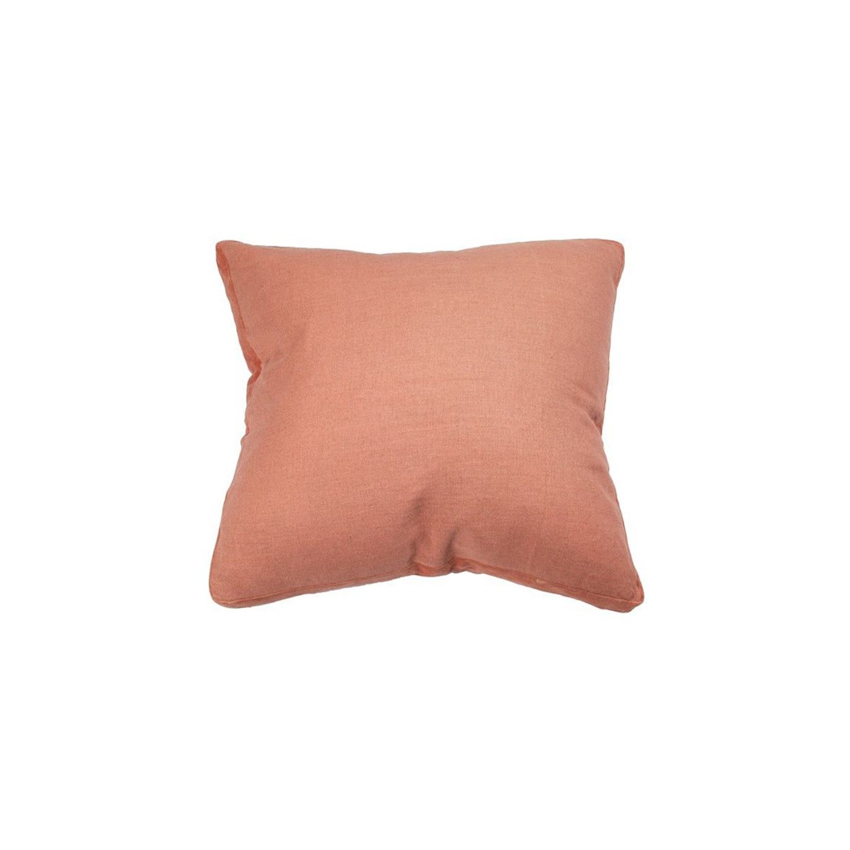 Essential Rose Ginger Natural Linen Velvet Gusset Cushion 60x60