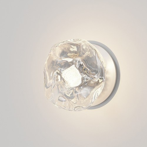 Steel finish Flo Round Wall Light