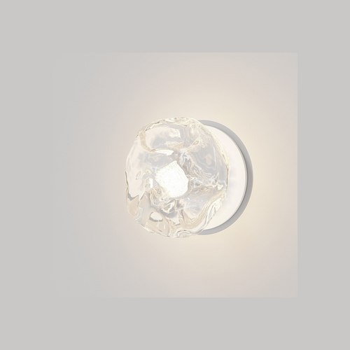Matte White Flo Round Wall Light