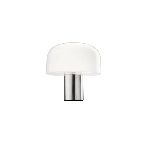 Bright Aluminium Bellhop Glass T Table Lamp by Flos